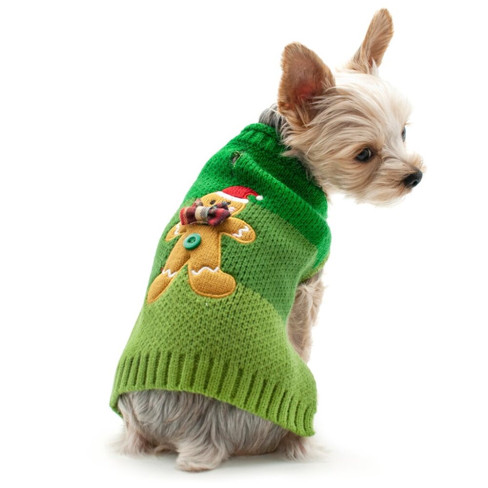 Gingerbread Dog Sweater - XS - NEW